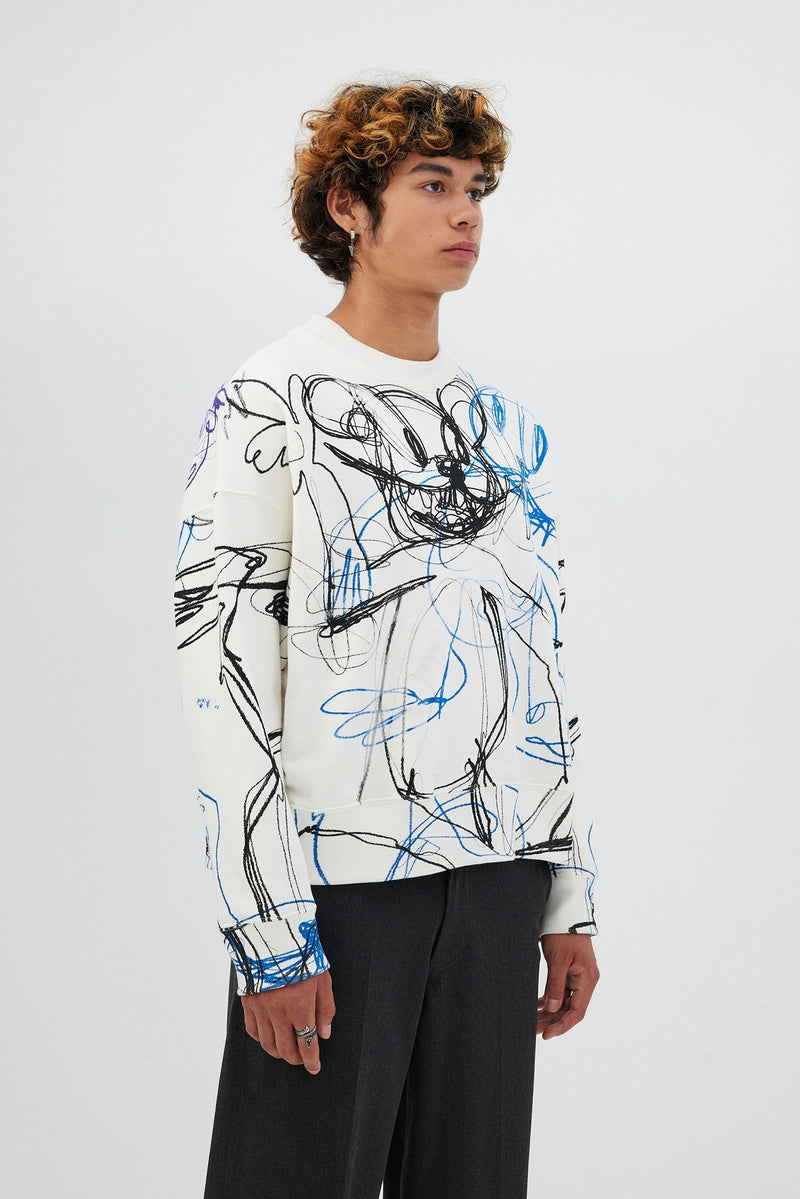 SKETCH CROPPED SWEATSHIRT