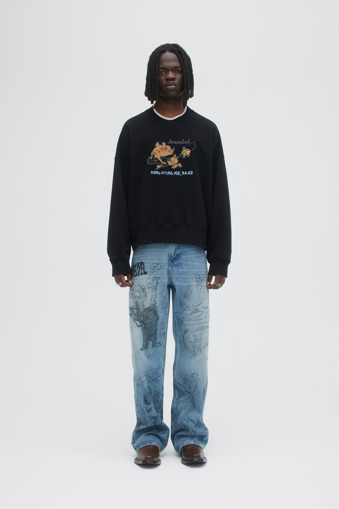 domrebel STING SWEATSHIRT Black