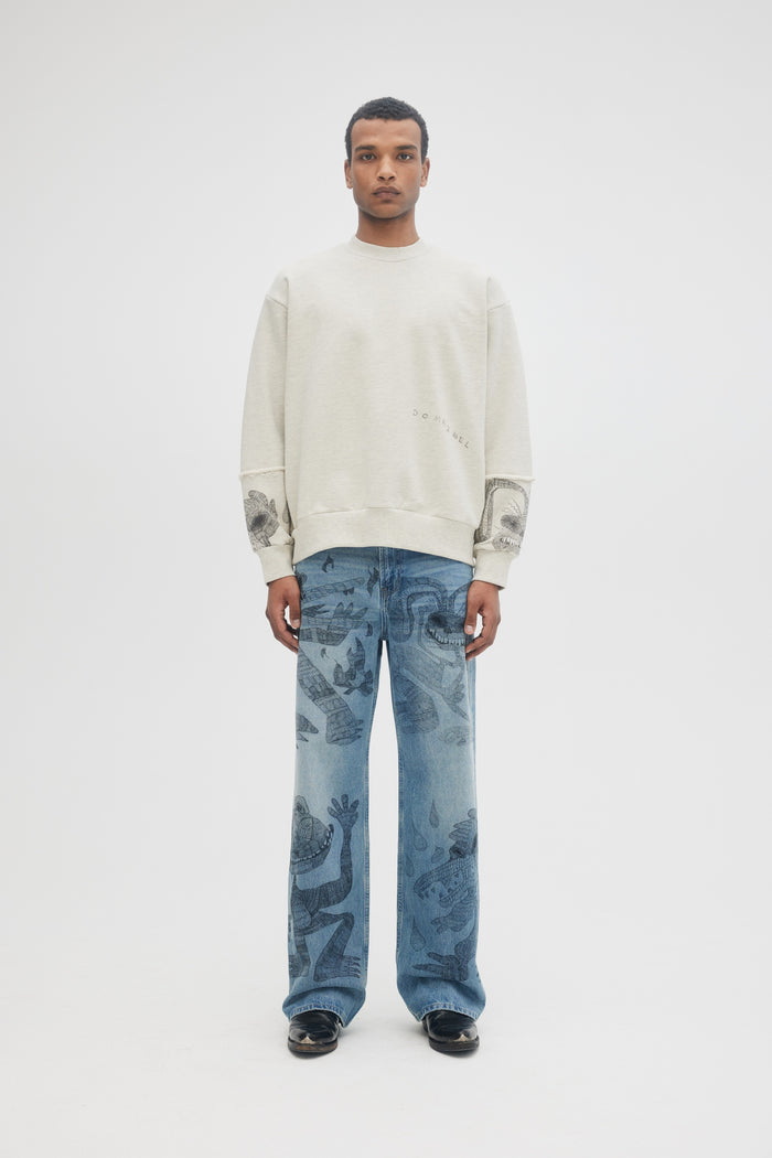 domrebel HAO SWEATSHIRT Grey