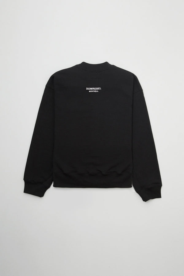 SNAP CROPPED SWEATSHIRT BLACK