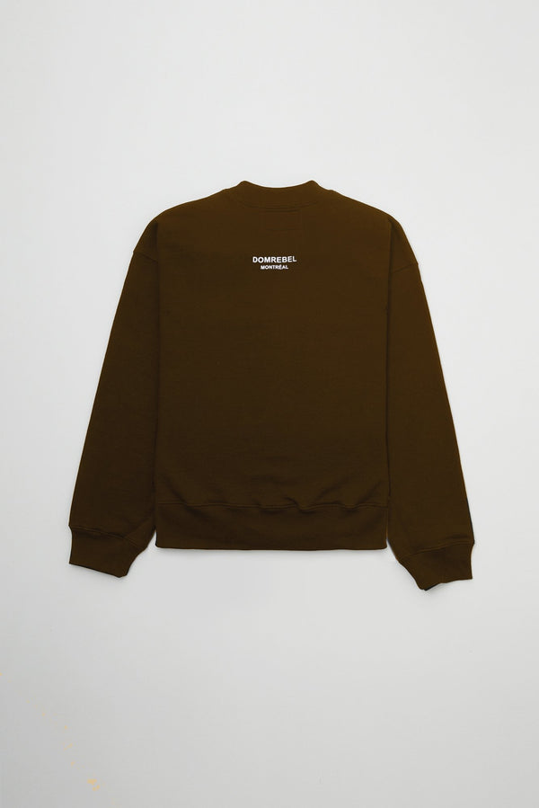 SNAP CROPPED SWEATSHIRT BROWN