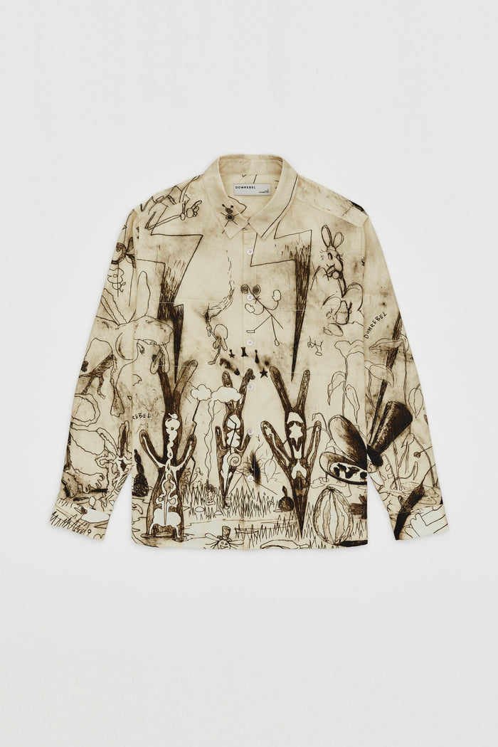 domrebel ELYSIUM LONGSLEEVE SHIRT Beige