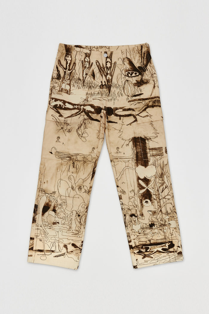 domrebel ELYSIUM CARGO PANTS Beige