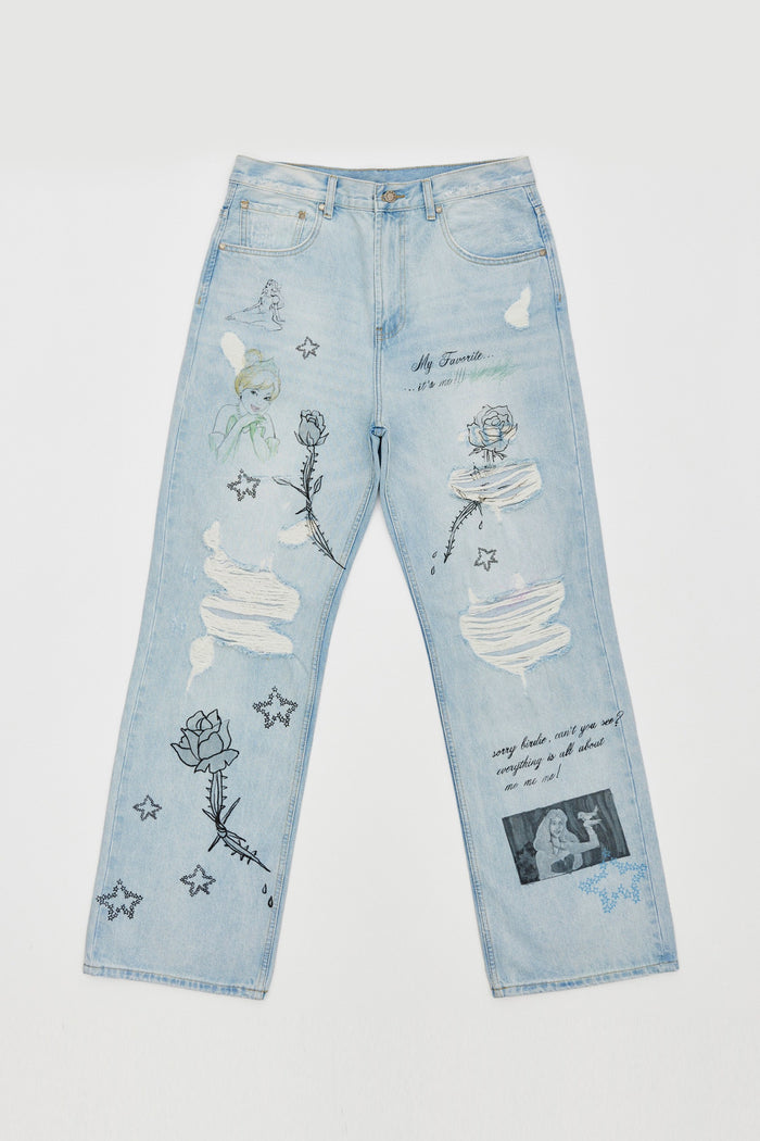 domrebel DIVA BOOTCUT JEANS Light Blue