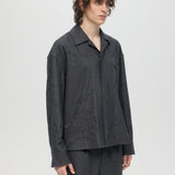 WORKSHOP OVERSHIRT - COAL PINSTRIPE