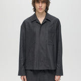 WORKSHOP OVERSHIRT - COAL PINSTRIPE