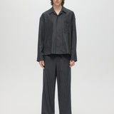 WORKSHOP OVERSHIRT - COAL PINSTRIPE