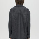 WORKSHOP OVERSHIRT - COAL PINSTRIPE