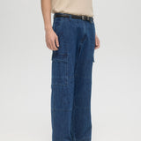 WORKSHOP CARGO PANTS INDIGO