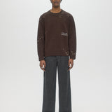 OFFICE KNIT CREWNECK - BROWN