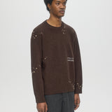 OFFICE KNIT CREWNECK - BROWN