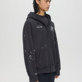 STAFF ZIP HOODIE - OLD BLACK