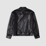 CONTRARIAN - LEATHER BLOUSON BLACK
