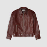 CONTRARIAN - LEATHER BLOUSON BROWN