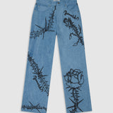 INKED - BOOTCUT JEANS FADED BLUE