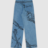 INKED - BOOTCUT JEANS FADED BLUE