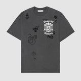 LION CREST - T-SHIRT FADED BLACK