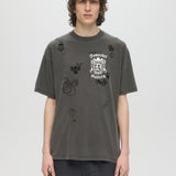 LION CREST - T-SHIRT FADED BLACK