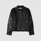 ROSES - LEATHER BLOUSON BLACK