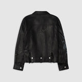 ROSES - LEATHER BLOUSON BLACK