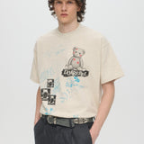 HIGH LOW - T-SHIRT GREIGE