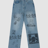 HIGH LOW JEANS - MID BLUE