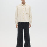 SLEAZER - CROPPED OVERSHIRT BEIGE