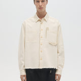 SLEAZER - CROPPED OVERSHIRT BEIGE