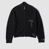 DADDY - KNIT ZIP CARDIGAN BLACK