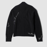 DADDY - KNIT ZIP CARDIGAN BLACK