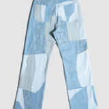 JERK - BOOTCUT JEANS BLUE PATCHWORK