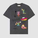 LUXURY SKETCH - T-SHIRT FADED BLACK FW26