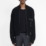 DADDY - KNIT ZIP CARDIGAN BLACK