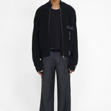 DADDY - KNIT ZIP CARDIGAN BLACK
