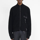 DADDY - KNIT ZIP CARDIGAN BLACK