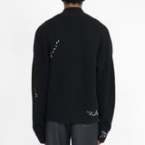 DADDY - KNIT ZIP CARDIGAN BLACK