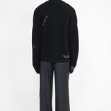 DADDY - KNIT ZIP CARDIGAN BLACK