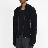 DADDY - KNIT ZIP CARDIGAN BLACK