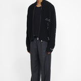 DADDY - KNIT ZIP CARDIGAN BLACK