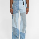 JERK - BOOTCUT JEANS BLUE PATCHWORK