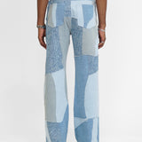 JERK - BOOTCUT JEANS BLUE PATCHWORK