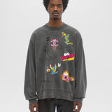 LUXURY SKETCH - SWEATSHIRT FADED BLACK