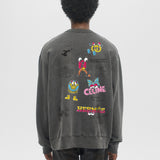 LUXURY SKETCH - SWEATSHIRT FADED BLACK