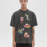 LUXURY SKETCH - T-SHIRT FADED BLACK FW26