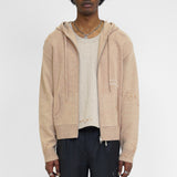 NIGHTCRAWLER - KNIT ZIP HOODIE BEIGE