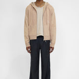 NIGHTCRAWLER - KNIT ZIP HOODIE BEIGE
