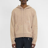 NIGHTCRAWLER - KNIT ZIP HOODIE BEIGE