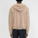 NIGHTCRAWLER - KNIT ZIP HOODIE BEIGE
