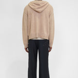 NIGHTCRAWLER - KNIT ZIP HOODIE BEIGE