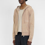 NIGHTCRAWLER - KNIT ZIP HOODIE BEIGE